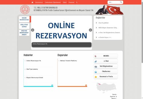 İSTANBUL / FATİH - Fatih Cankurtaran Öğretmenevi ve Akşam Sanat Ok