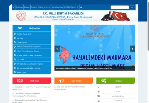 İSTANBUL / GAZİOSMANPAŞA - Emine Sabit Büyükbayrak İmam Hatip Ortaokulu