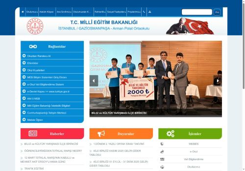 İSTANBUL / GAZİOSMANPAŞA - Arman Polat Ortaokulu