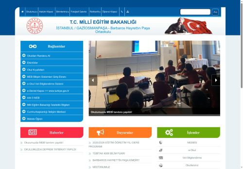 İSTANBUL / GAZİOSMANPAŞA - Barbaros Hayrettın Paşa Ortaokulu