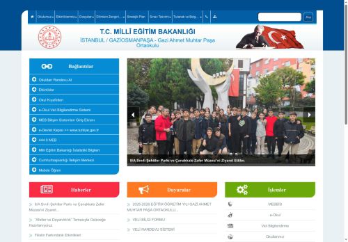 İSTANBUL / GAZİOSMANPAŞA - Gazi Ahmet Muhtar Paşa Ortaokulu