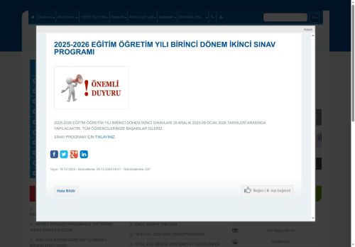 İSTANBUL / GAZİOSMANPAŞA - Osmangazi Kız Anadolu İmam Hatip Lisesi