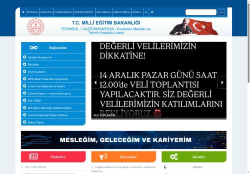 İSTANBUL / GAZİOSMANPAŞA - Kardelen Mesleki ve Teknik Anadolu Lisesi