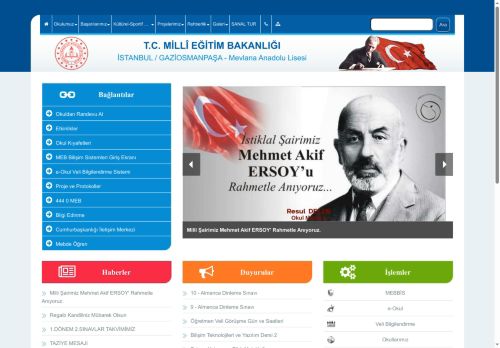 İSTANBUL / GAZİOSMANPAŞA - Mevlana Anadolu Lisesi