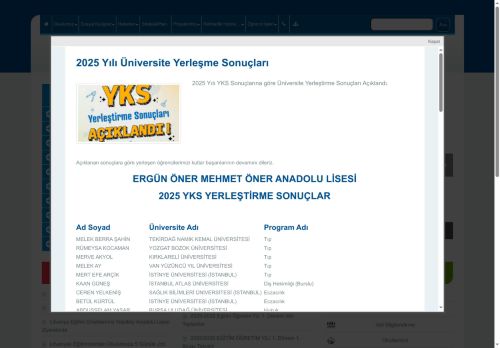 İSTANBUL / GÜNGÖREN - Ergün Öner - Mehmet Öner Anadolu Lisesi