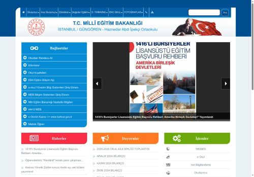 İSTANBUL / GÜNGÖREN - Haznedar Abdi İpekçi Ortaokulu