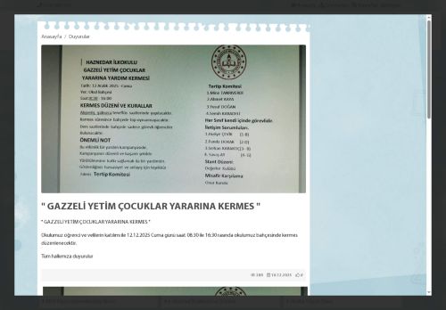 İSTANBUL / GÜNGÖREN - Haznedar İlkokulu