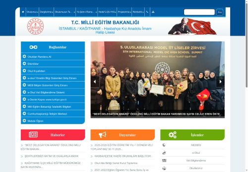 İSTANBUL / KAĞITHANE - Hasbahçe Kız Anadolu İmam Hatip Lisesi