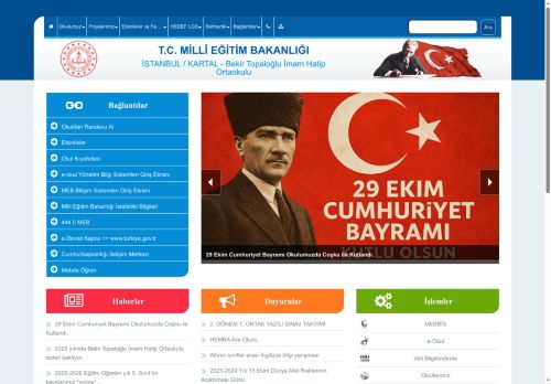 İSTANBUL / KARTAL - Bekir Topaloğlu İmam Hatip Ortaokulu