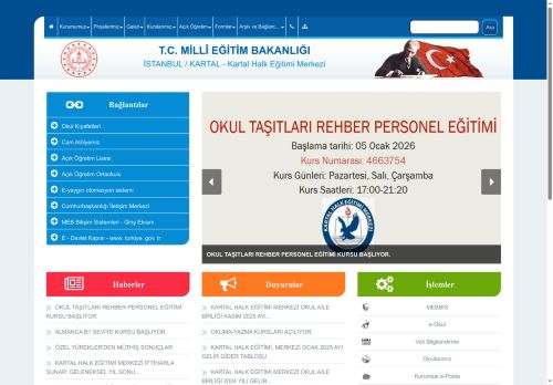 İSTANBUL / KARTAL - Kartal Halk Eğitimi Merkezi