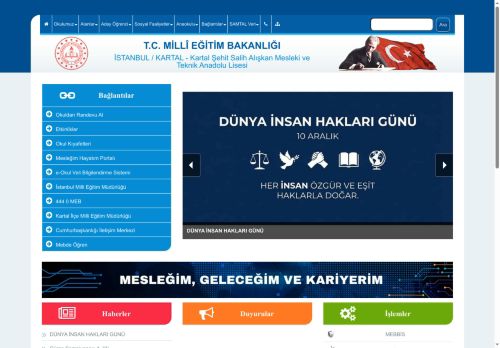 İSTANBUL / KARTAL - Kartal Şehit Salih Alışkan Mesleki ve Teknik Anadolu Lisesi
