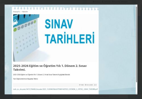 İSTANBUL / KÜÇÜKÇEKMECE - Hacı Bektaş Veli Anadolu Lisesi