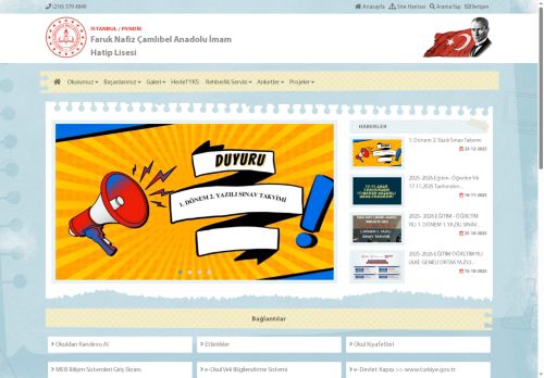 İSTANBUL / PENDİK - Faruk Nafiz Çamlıbel Anadolu İmam Hatip Lisesi