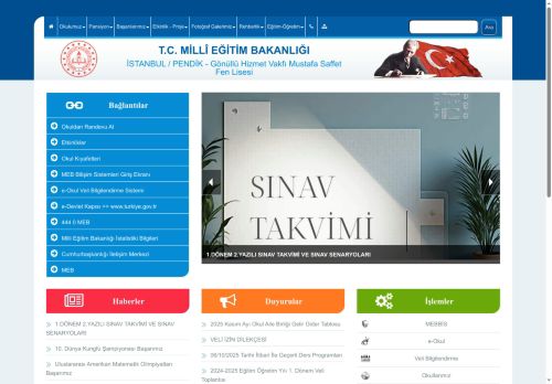 İSTANBUL / PENDİK - Gönüllü Hizmet Vakfı Mustafa Saffet Fen Lisesi