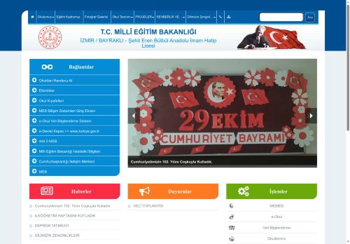 İZMİR / BAYRAKLI - Şehit Eren Bülbül Anadolu İmam Hatip Lisesi