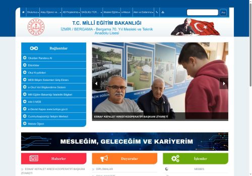 İZMİR / BERGAMA - Bergama 70. Yıl Mesleki ve Teknik Anadolu Lisesi