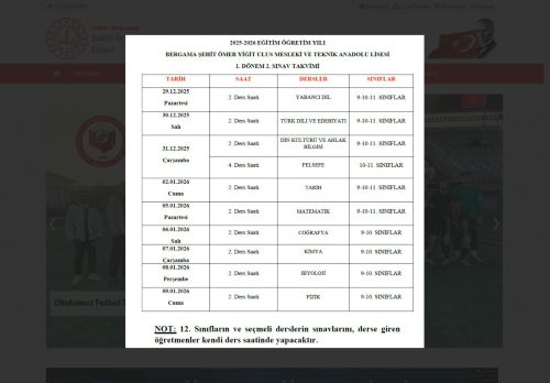 İZMİR / BERGAMA - Şehit Ömer Yiğit Ulus Mesleki ve Teknik Anadolu Lisesi