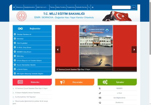 İZMİR / BORNOVA - Doğanlar Hacı Yaşar Kandur Ortaokulu