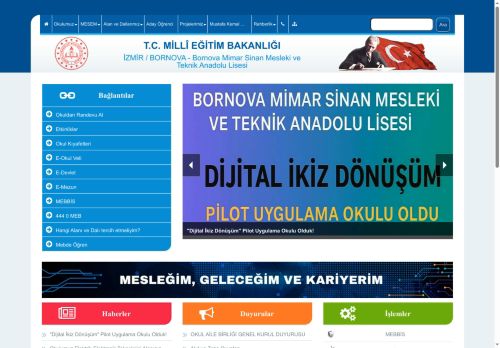 İZMİR / BORNOVA - Bornova Mimar Sinan Mesleki ve Teknik Anadolu Lisesi