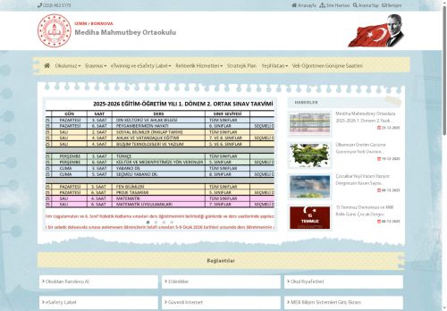 İZMİR / BORNOVA - Mediha Mahmutbey Ortaokulu