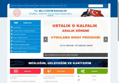 İSTANBUL / SARIYER - Sarıyer Atatürk Mesleki Eğitim Merkezi