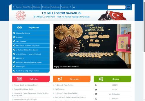 İSTANBUL / SARIYER - Prof. Ali Kemal Yiğitoğlu Ortaokulu