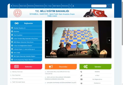 İSTANBUL / SARIYER - Şehit Fatih Satır Anadolu İmam Hatip Lisesi