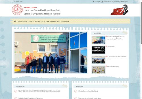 İSTANBUL / SİLİVRİ - Lions Leo Dernekleri Esen İbak Özel Eğitim İş Uygulama Merkezi (Okulu)