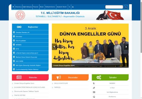 İSTANBUL / SULTANBEYLİ - Akşemsettin Ortaokulu