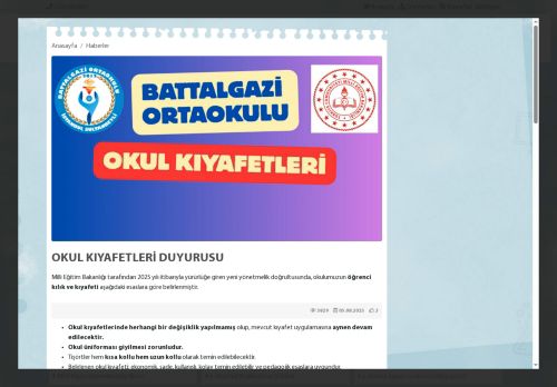 İSTANBUL / SULTANBEYLİ - Battalgazi Ortaokulu