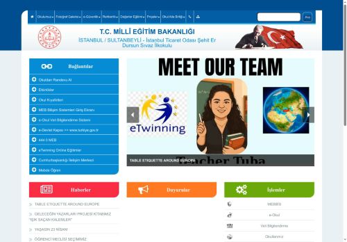 İSTANBUL / SULTANBEYLİ - İstanbul Ticaret Odası Şehit Er Dursun Sıvaz İlkokulu