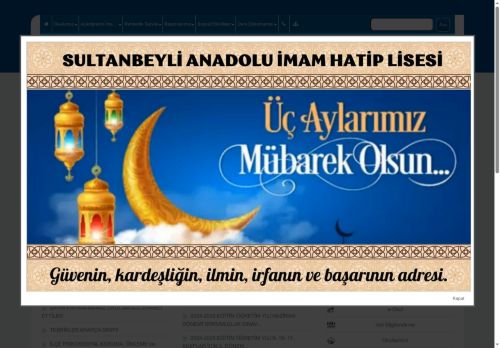 İSTANBUL / SULTANBEYLİ - Sultanbeyli Anadolu İmam Hatip Lisesi