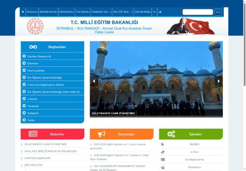 İSTANBUL / SULTANGAZİ - Ahmet Ünal Kız Anadolu İmam Hatip Lisesi