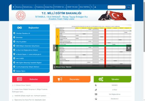 İSTANBUL / SULTANGAZİ - Recep Tayyip Erdoğan Kız Anadolu İmam Hatip Lisesi