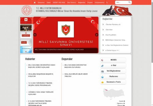 İSTANBUL / SULTANGAZİ - Mimar Sinan Kız Anadolu İmam Hatip Lisesi