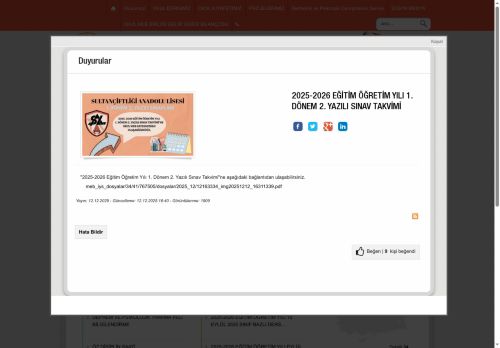 İSTANBUL / SULTANGAZİ - Sultançiftliği Anadolu Lisesi