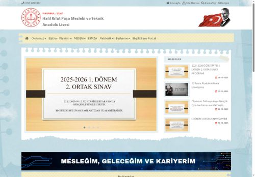 İSTANBUL / ŞİŞLİ - Halil Rıfat Paşa Mesleki ve Teknik Anadolu Lisesi