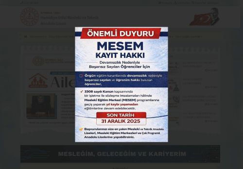 İSTANBUL / ŞİŞLİ - Hamidiye Etfal Mesleki ve Teknik Anadolu Lisesi