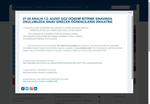 İSTANBUL / ŞİŞLİ - Şişli Anadolu Lisesi