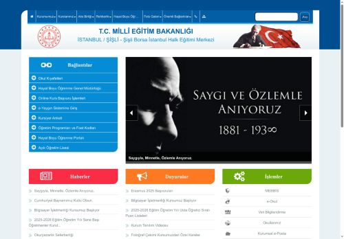 İSTANBUL / ŞİŞLİ - Şişli Borsa İstanbul Halk Eğitimi Merkezi