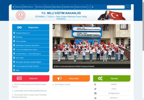İSTANBUL / TUZLA - Fatih Sultan Mehmet İmam Hatip Ortaokulu