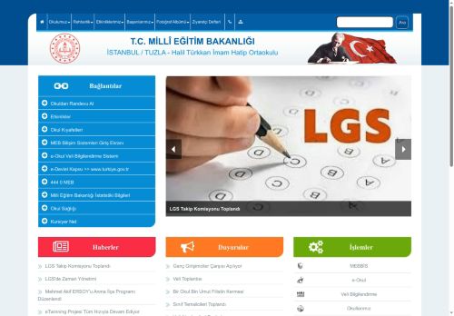 İSTANBUL / TUZLA - Halil Türkkan İmam Hatip Ortaokulu