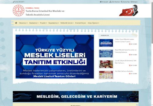 İSTANBUL / TUZLA - Tuzla Borsa İstanbul Kız Mesleki ve Teknik Anadolu Lisesi