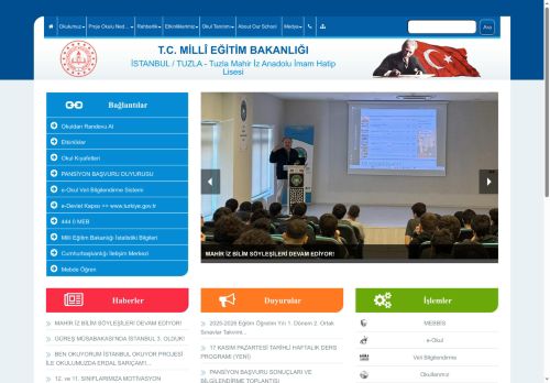 İSTANBUL / TUZLA - Tuzla Mahir İz Anadolu İmam Hatip Lisesi