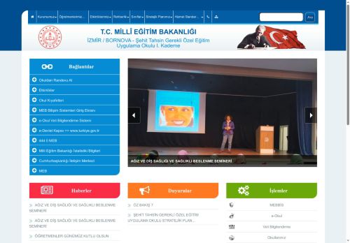 İZMİR / BORNOVA - Şehit Tahsin Gerekli Özel Eğitim Uygulama Okulu I. Kademe