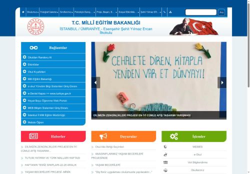 İSTANBUL / ÜMRANİYE - Esenşehir Şehit Yılmaz Ercan İlkokulu