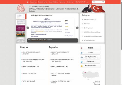 İSTANBUL / ÜMRANİYE - Sıdıka Doğruöz Özel Eğitim Uygulama Okulu III. Kademe