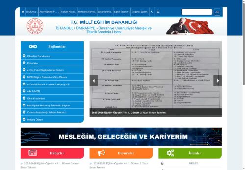 İSTANBUL / ÜMRANİYE - Ümraniye Cumhuriyet Mesleki ve Teknik Anadolu Lisesi