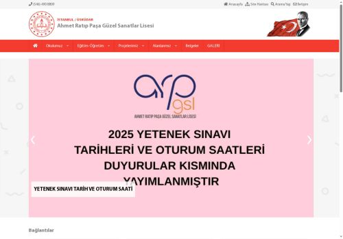 İSTANBUL / ÜSKÜDAR - Ahmet Ratıp Paşa Güzel Sanatlar Lisesi