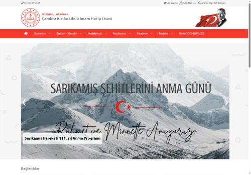 İSTANBUL / ÜSKÜDAR - Çamlıca Kız Anadolu İmam Hatip Lisesi